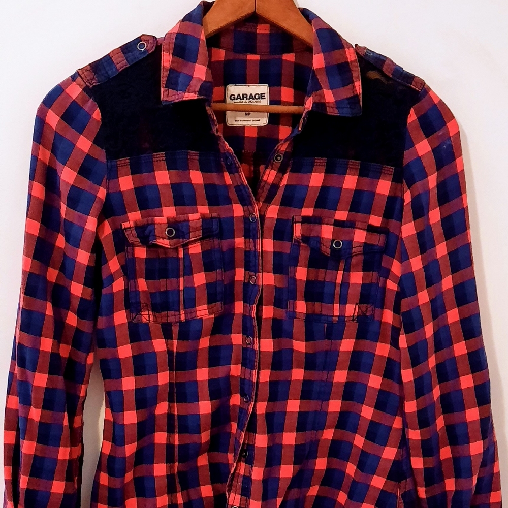 Garage, s, flannel, lace shoulders!
